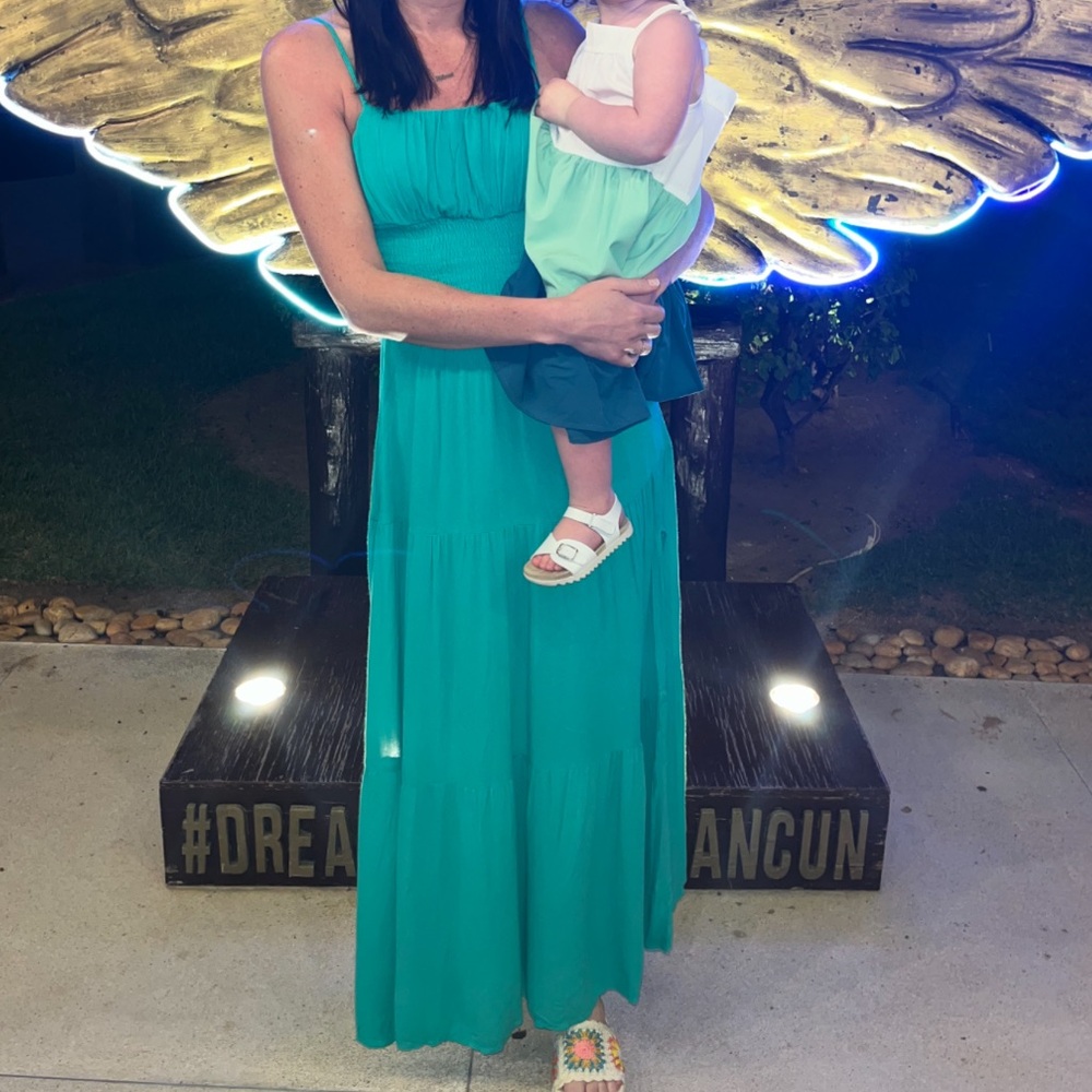 SHEIN Green Maxi Dress